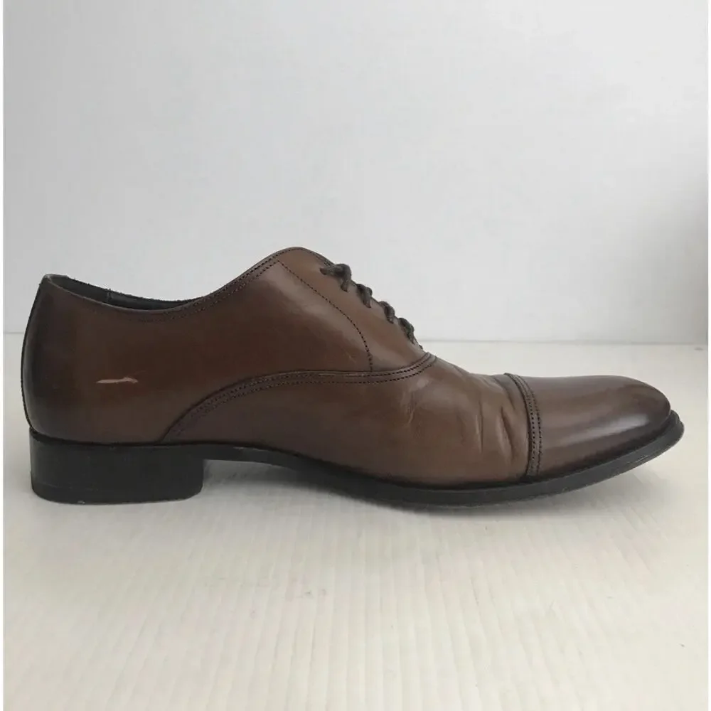 To Boot New York Adam Derrick Brown Leather Cap Toe Oxford Dress Shoes 8